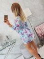 Damen Sommerkleid mit Blumen KS blau