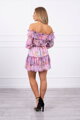 Rüschen Damen Sommerkleid mit Blumen KS lila