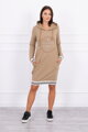 Damen Sweatshirt Kleid BROOKLYN 62095 hellbraun