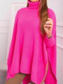 Damen Rollkragenpullover 2019-30 neonrosa