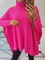 Damen Rollkragenpullover 2019-30 neonrosa