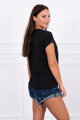 VOGUE T-Shirt mit Zierperlen, schwarz 8994