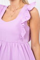 Damen Sommerkleid mit Rüschen 9082 lila