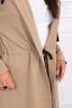 Damen Sweatshirt mit Zugschnur 8998 hellbraun