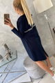 Damen Sweatshirt mit Zugschnur 8998 dunkelblau