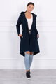 Damen Sweatshirt mit Zugschnur 8998 dunkelblau