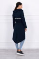 Damen Sweatshirt mit Zugschnur 8998 dunkelblau