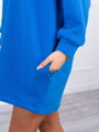 Isoliertes Damen-Sweatshirt mit Aufdruck, blau 9314