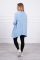 Damen OVERSIZE Sweatshirt mit längeren Seiten 0015 hellblau