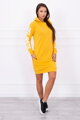 Damen Sport-Sweatshirt Kleid 62072 OFF WHITE senf