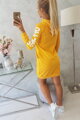 Damen Sport-Sweatshirt Kleid 62072 OFF WHITE senf
