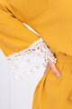 Sommer Damenkleid mit Spitze 9034 senf