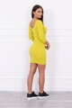 Tailliertes Kleid mit rundem Ausschnitt in der Farbe Kiwi 8973