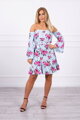 Damen Sommerkleid mit Blumen KS blau