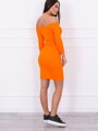 Damenkleid mit Ausschnitt in der Farbe Orange 8974