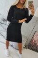 Pletené dámske šaty čierne 2019-38