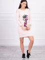 Damen-Puderkleid mit Aufdruck 66826