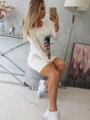 Weißes Sportkleid mit Aufdruck 66826