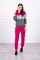 Damen Trainingsanzug mit Streifen 8877 zyklamenrosa+grau