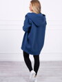 Damen-Sweatshirt mit Reißverschluss 9110 dunkelblau