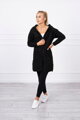 Damen Strickjacke mit Taschen und Kapuze 2020-10 schwarz
