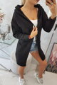 Damen Strickjacke mit Taschen und Kapuze 2020-10 schwarz