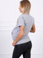 Tričko pre tehotné s obrázkom 2992 sivé