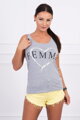 Damen Tanktop FEMME 9000-1 hellgrau