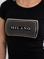 Damen Kurzarm T-Shirt MILANO 67838 schwarz