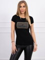 Damen Kurzarm T-Shirt MILANO 67838 schwarz
