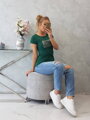 Damen T-Shirt mit MILANO-Aufdruck 67838 grün
