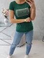 Damen T-Shirt mit MILANO-Aufdruck 67838 grün