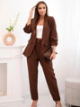 Elegantný kostým v hnedej farbe 80172K