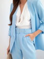 Dámsky kostým nohavice + sako 80172K v babyblue farbe 