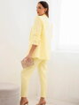 Dámsky kostým 80172K v pastelovej žltej farbe
