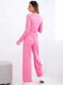 Dámsky ružový komplet so širokými ART0298 nohavicami 