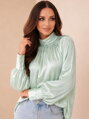 Dámska mätová lesklá blúzka 