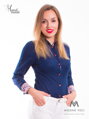 VERSABE  Dunkelblaues Damen Hemd Slim Fit VS-DK1604