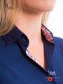VERSABE  Dunkelblaues Damen Hemd Slim Fit VS-DK1604