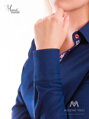 VERSABE  Dunkelblaues Damen Hemd Slim Fit VS-DK1604