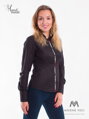 Schwarzes Damenhemd Slim Fit VS-DK1714