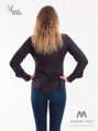 Schwarzes Damenhemd Slim Fit VS-DK1714