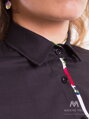 Schwarzes Damenhemd Slim Fit VS-DK1714