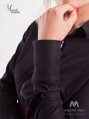 Schwarzes Damenhemd Slim Fit VS-DK1714