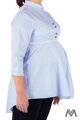 Bequeme Umstandshemd hellblau VS-1729T