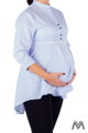 Bequeme Umstandshemd hellblau VS-1729T