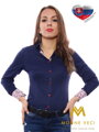 VERSABE  Dunkelblaues Damen Hemd Slim Fit VS-DK1604