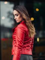 Damen Lederjacke aus echtem Leder rot