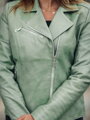 Damen Lederjacke aus echtem Leder grün