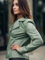 Damen Lederjacke aus echtem Leder grün